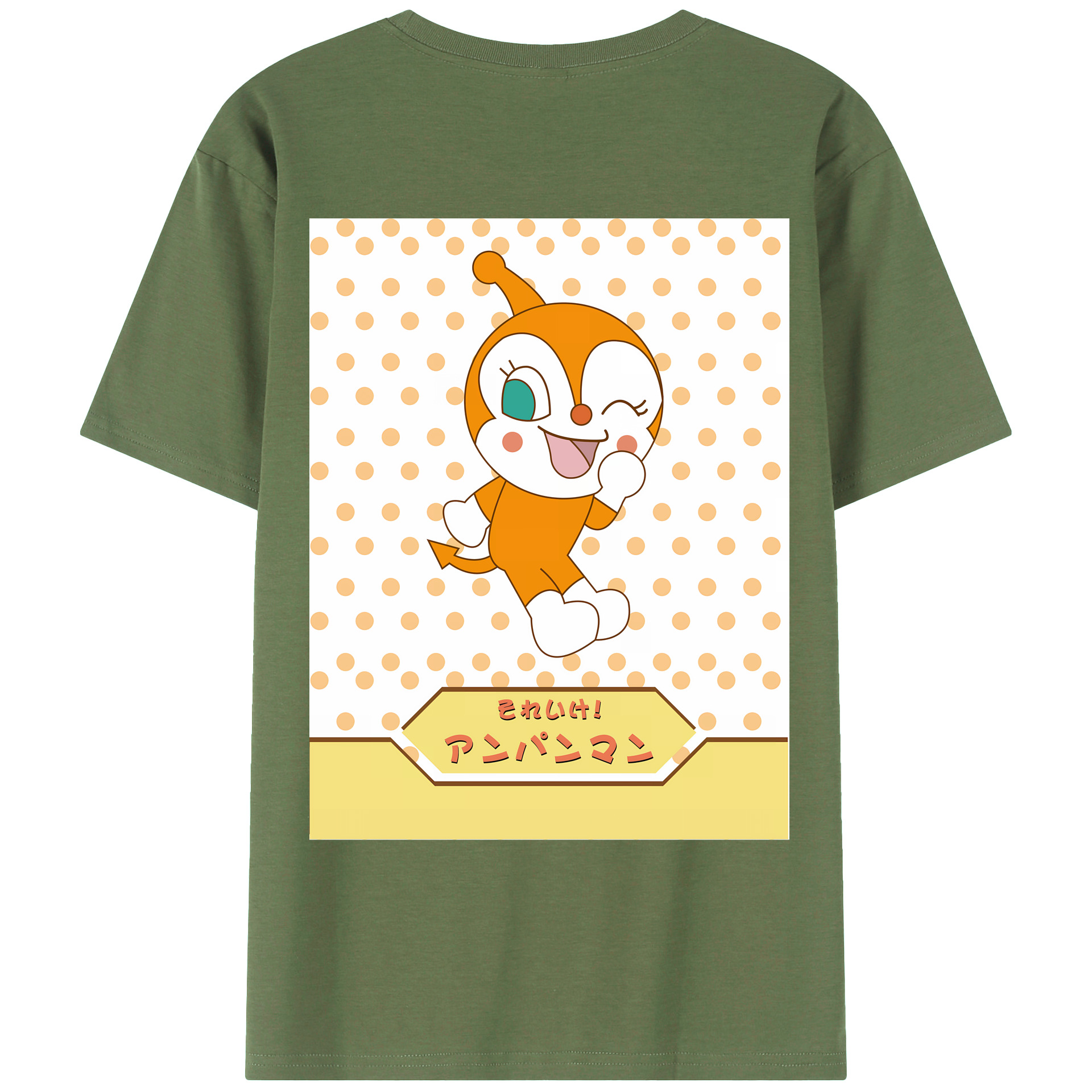 （画像用） アンパンマン Anpanman 綿100％ メンズ半袖Tシャツ（バックプリント） 通気性